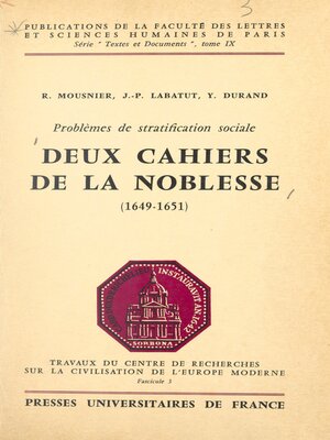 cover image of Problèmes de stratification sociale